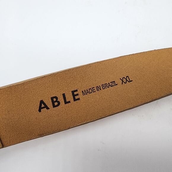 Able Carolina Belt Fawn Light‎ Brown Size XXL NWT $68 main image 4